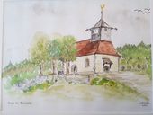 Aquarelle du Temple des Planchettes